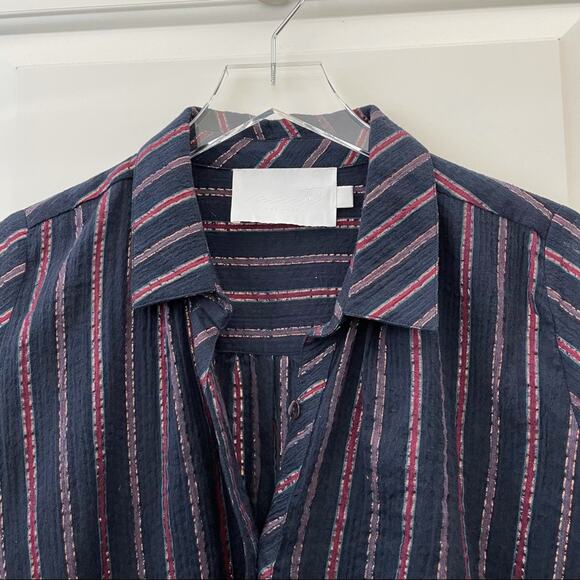 Vacate the Label Striped Surplice Button Down M - Picture 7 of 15